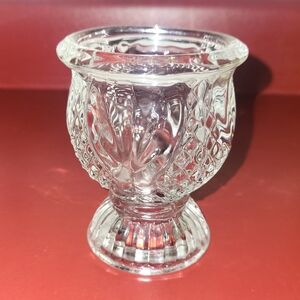 Avon Crystal Votive Candle Holder Bud Vase Vintage Glass